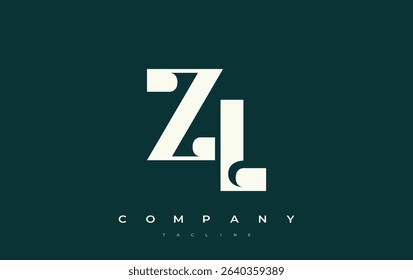 ZL Abstract Geometric Logo Design. Modern and elegant logo design with simplistic typography elements, showcasing branding excellence.