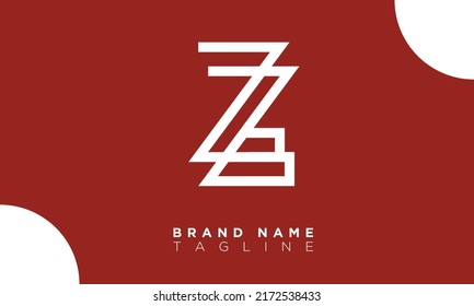 ZL Alphabet letters Initials Monogram logo LZ, Z and L