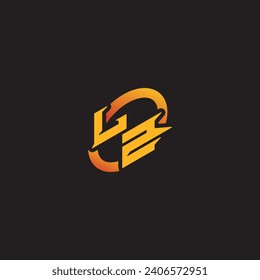 ZL combination letter unique initials logo esport for gaming team, youtube, twitch