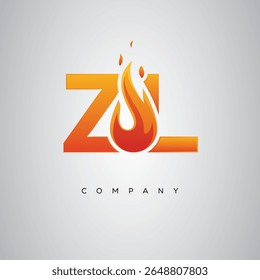 ZL Creative Fire Letter Logo Design