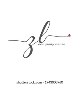 ZL Initial Handwriting logo luxury vector beauty