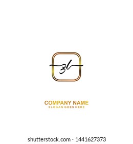 ZL Initial handwriting logo template vector