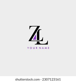 ZL initial letter monogram logo
