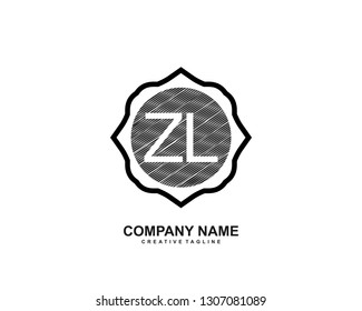 ZL initial logo template vector