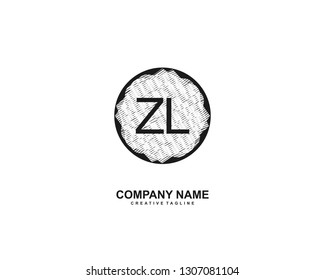 ZL initial logo template vector
