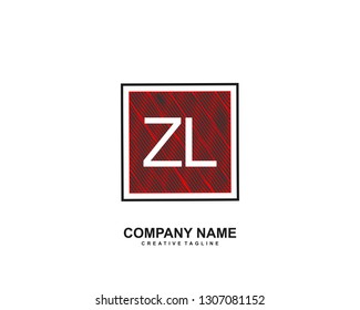 ZL initial logo template vector