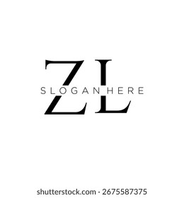 Logotipo inicial del monograma de ZL con diseño del estilo del negocio