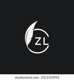 ZL initials lawyer logo image logo vector