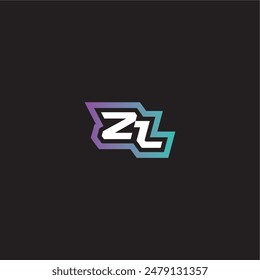ZL letter dynamic and bold concept modern esport gaming monogram logo