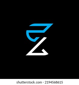 ZL letter logo creative design with vector graphic, ZL simple and modern logo.