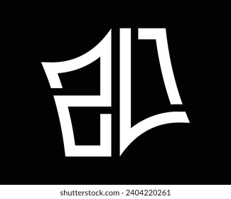 
Diseño vectorial del logotipo de la letra ZL.