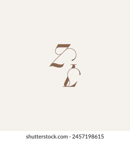 ZL letter wedding concept design ideas Luxury and Elegant initial monogram logo