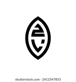 ZL line geometric monogram with high quality professional design that will print well