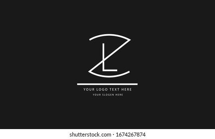 Plantilla de monograma del logotipo del vector abstracto ZL LZ