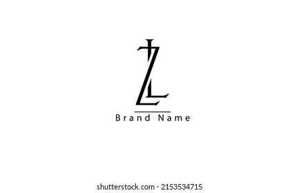 ZL LZ Z L abstract vector logo monogram template