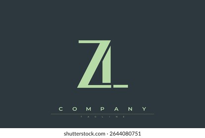 ZL Modern Initials Diseño de Logo. Logotipo de marca con iniciales estilizadas que muestran un diseño atrevido y una estética moderna. Ideal para la marca profesional de negocios o proyectos creativos que se centran en minimalista