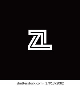 Logotipo de monograma ZL con plantilla de diseño de línea abstracta