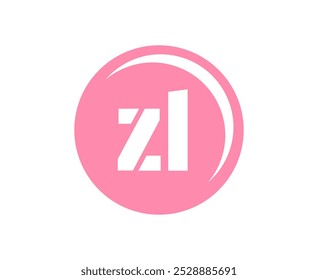 ZL sport emblem or team logotype. Ball logo with a combination of Initial letter Z and L for balls shop, sports company, training, club badge. Vector illustration.