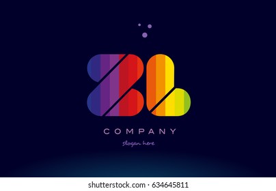 zl z l alphabet letter colorful creative colors text dots creative company logo vector icon design template