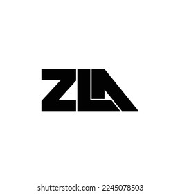 ZLA letter monogram logo design vector