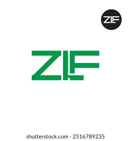Design do Monograma da Letra do Logotipo ZLF
