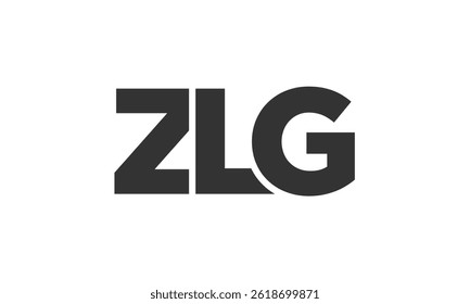ZLG logo design template with strong and modern bold text. Initial based vector logotype featuring simple and minimal typography. Trendy company identity ideal for businesses brand presence.