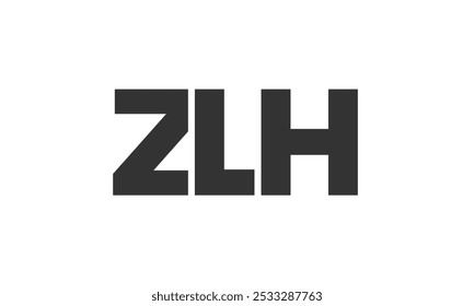 Modelo de design de logotipo ZLH com texto em negrito forte e moderno. Logotipo vetorial inicial com tipografia simples e mínima. Identidade de empresa moderna ideal para a presença de marca de empresas.
