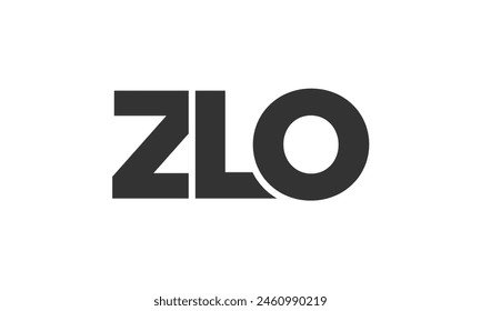 ZLO logo design template with strong and modern bold text. Initial based vector logotype featuring simple and minimal typography. Trendy company identity ideal for businesses brand presence.