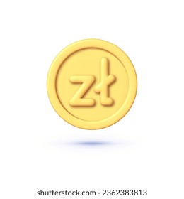 Zloty 3d, great design for any purposes. Vector design element