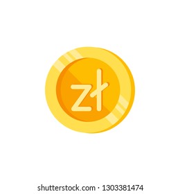 Zloty, coin, money color icon. Element of color finance signs. Premium quality graphic design icon. Signs and symbols collection icon for websites, web design