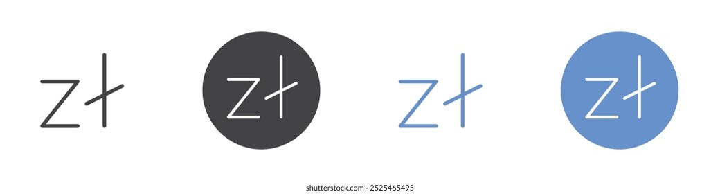 Zloty icon Thin outline art symbol