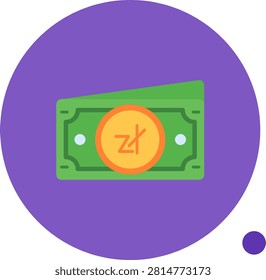 Zloty vector Icon Design Illustration