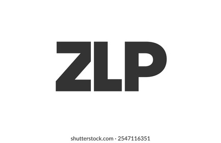 ZLP logo design template with strong and modern bold text. Initial based vector logotype featuring simple and minimal typography. Trendy company identity ideal for businesses brand presence.