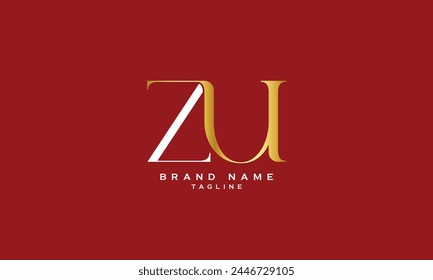 ZLU, ZUL, LZU, LUZ, ULZ, UZL, ZU, UZ, Abstraktes Logo-Design mit Monogrammbuchstaben