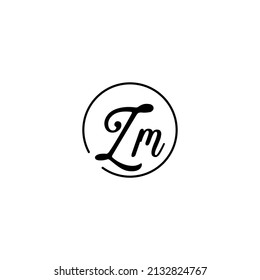 ZM circle feminine concept initial logo best for beauty and fashion