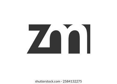 ZM creative geometric initial based modern and minimal logo. Letter z m trendy fonts. Universal professional elegant techno vector design.