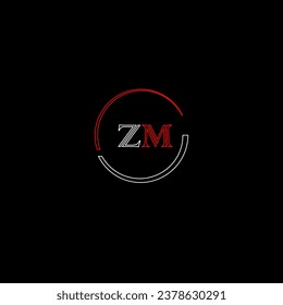 plantilla de diseño de logotipo de letras modernas creativas ZM