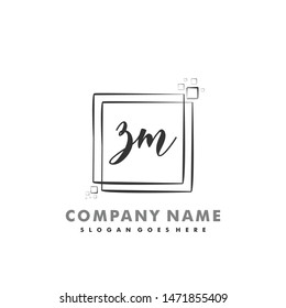 ZM Initial beauty monogram logo vector