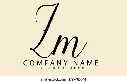 ZM Initial letter logo design vector tmplate