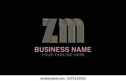 ZM initial logo | initial based abstract modern minimal creative logo, vector template image. luxury logotype , real estate homie . typography . initials 