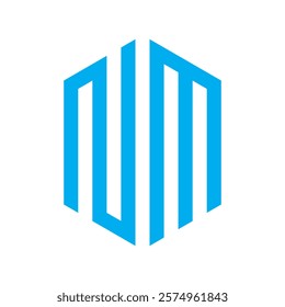 ZM initials modern logo template.