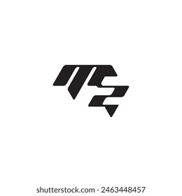 ZM letra dinámica y diseño fresco concepto de exportación monograma logotipo inicial