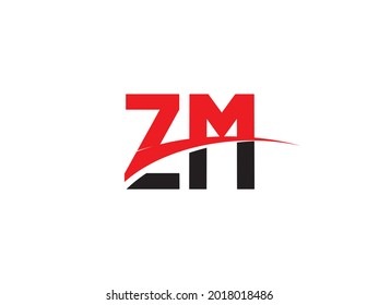Plantilla de diseño de logotipo inicial de carta ZM