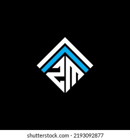 ZM letter logo creative design with vector graphic, ZM simple and modern logo.