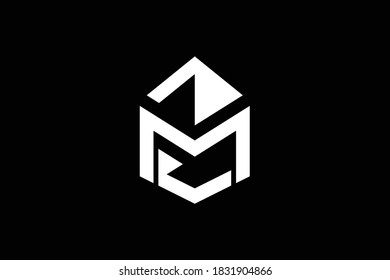 ZM letter logo design on luxury background. MZ monogram initials letter logo concept. ZM icon design. MZ elegant and Professional letter icon design on black background. M Z ZM MZ