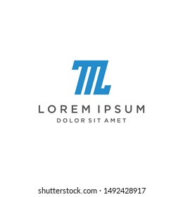 ZM Logo Monogram Icon Vector Template
