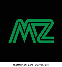 ZM or MZ abstract outstanding professional business awesome artistic branding company different colors illustration logo