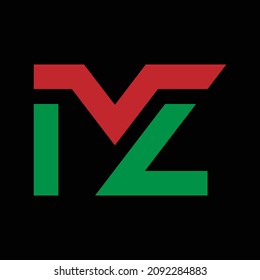 ZM or MZ abstract outstanding professional business awesome artistic branding company different colors illustration logo