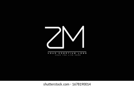 Abstrakte ZM-Vektorillustration-Logo-Monogramm-Vorlage