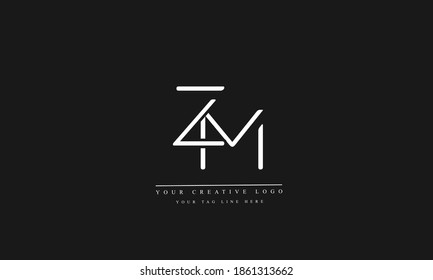 ZM MZ abstract vector logo monogram template